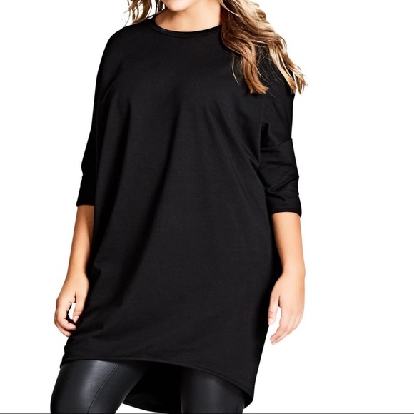 City Chic Tops - City Chic Oversize Knit Tee